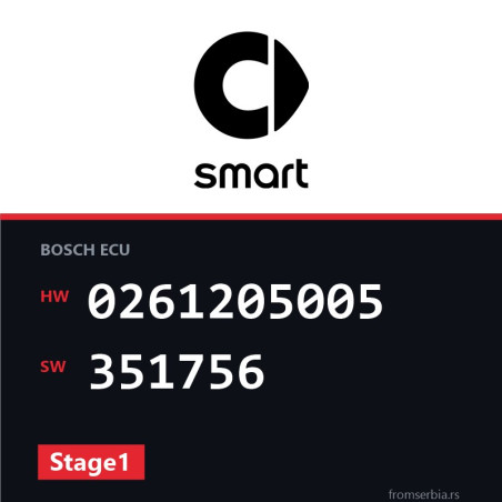 Smart Cabrio 0261205005 351756 Stage1 tuning file