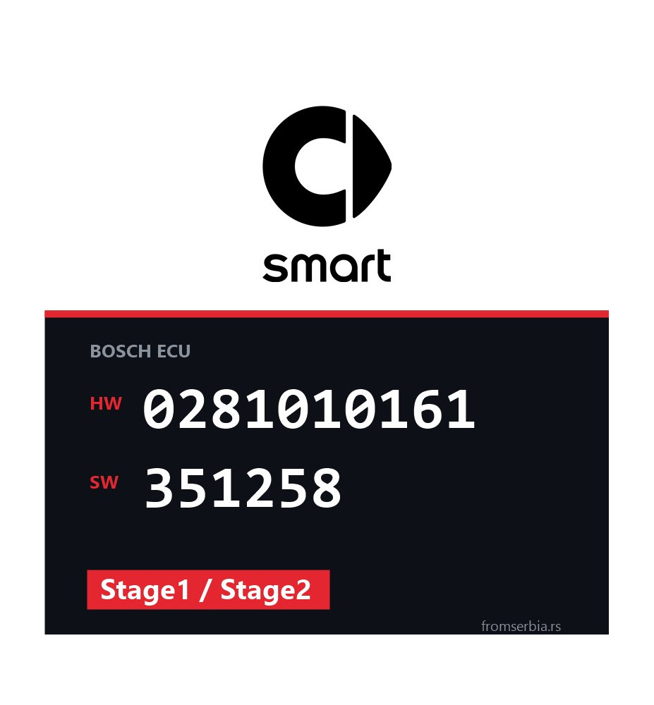 Smart CDI 0281010161 351258 Stage1 / Stage2 tuning file
