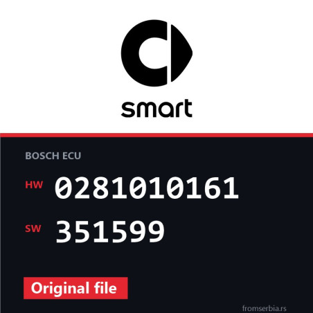 Smart CDI 0281010161 351599 original ECU file