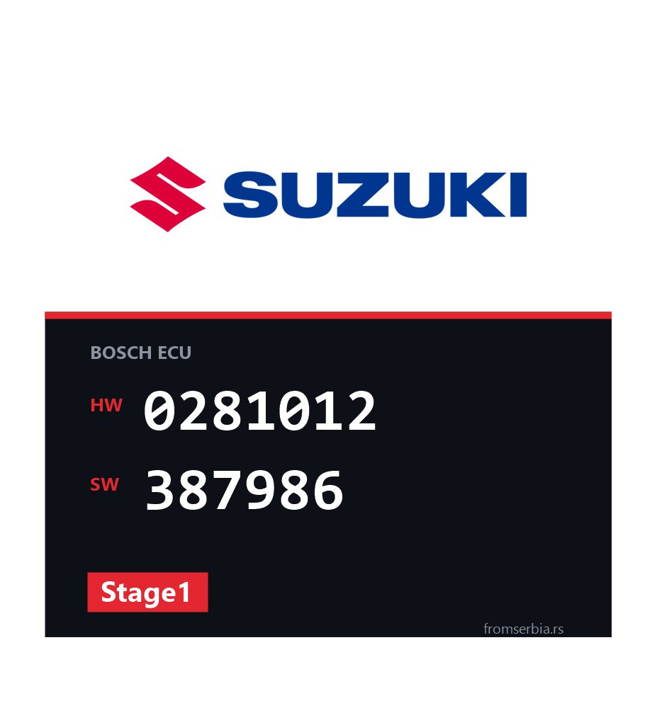 Suzuki Grand Vitara 0281012 387986 Stage1 tuning file