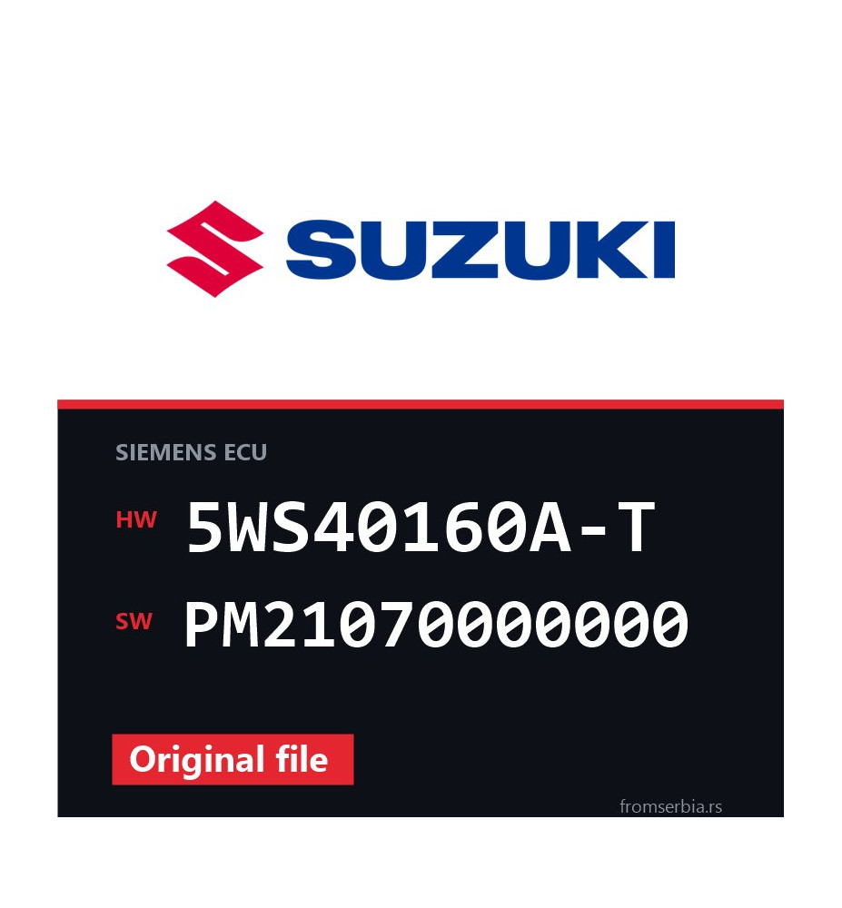 Suzuki Vitara 5WS40160A-T PM21070000000 original ECU file