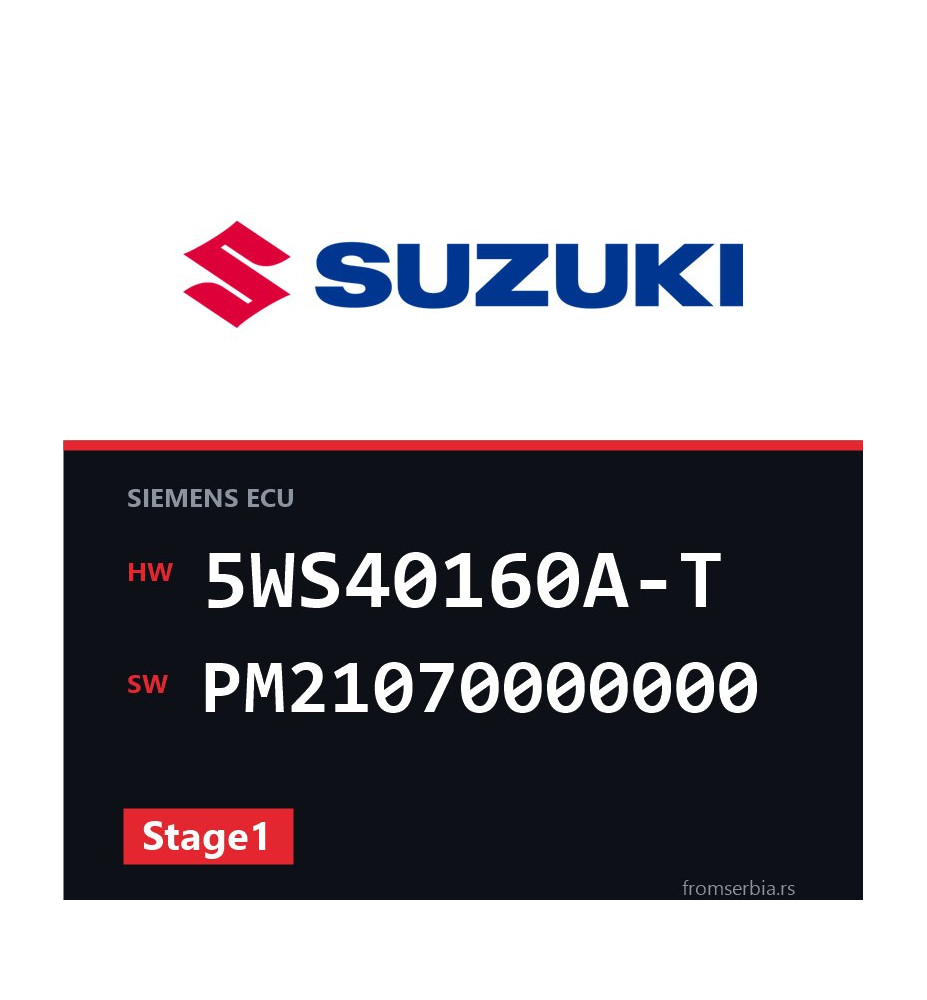 Suzuki Vitara 5WS40160A-T PM21070000000 Stage1 tuning file