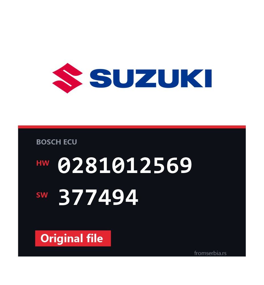 Suzuki Vitara 0281012569 377494 original ECU file