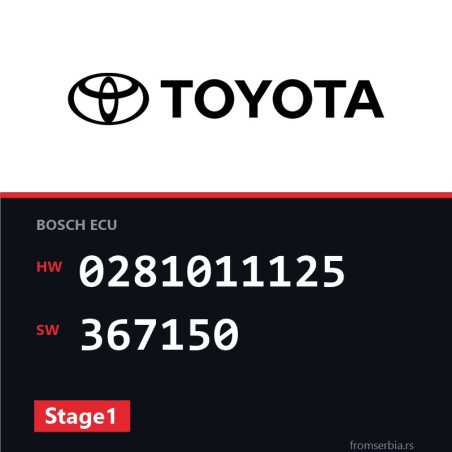 Toyota Yaris 0281011125 367150 Stage1 tuning file