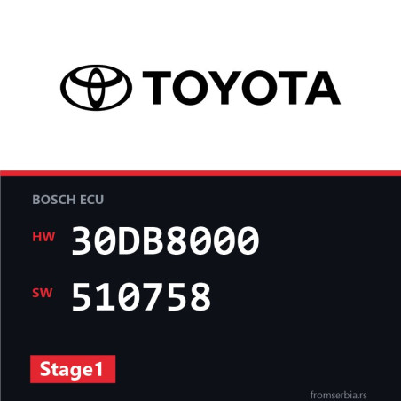 Toyota Yaris 30DB8000 510758 Stage1 tuning file