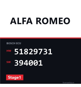 Alfa Romeo Spider 51829731 394001 Stage1 tuning file