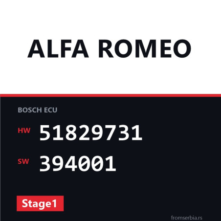 Alfa Romeo Spider 51829731 394001 Stage1 tuning file