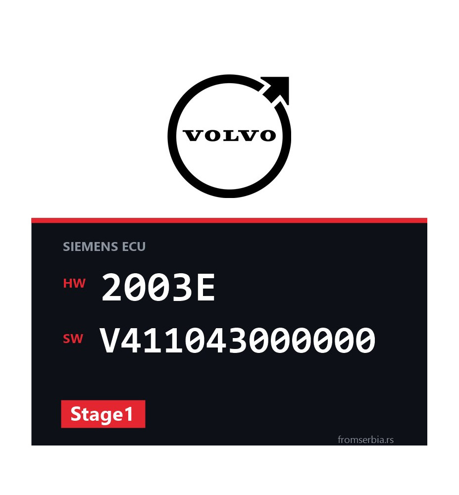 Volvo V40 2003E V411043000000 Stage1 tuning file