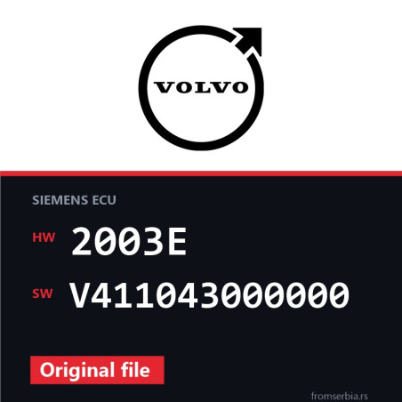 Volvo V40 2003E V411043000000 original ECU file