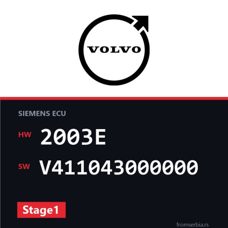 Volvo V40 2003E V411043000000 Stage1 tuning file