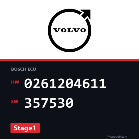 Volvo V70R 0261204611 357530 Stage1 tuning file