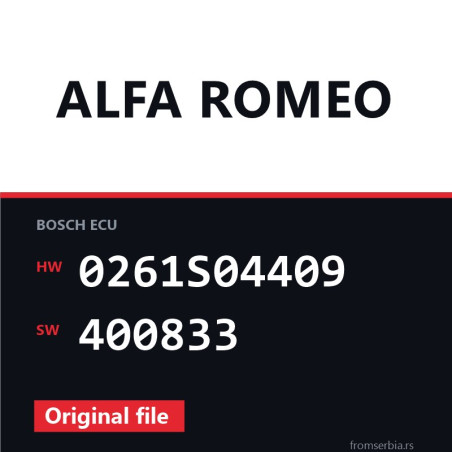 Alfa Romeo 1.4 0261S04409 400833 original ECU file