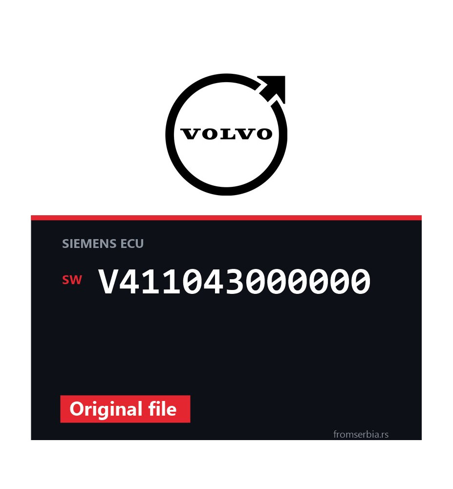Volvo V40 V411043000000 original ECU file