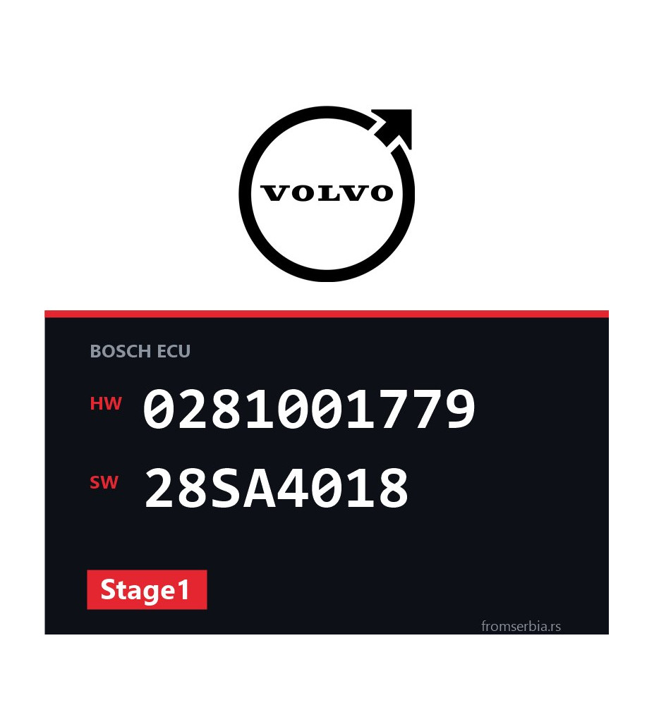 Volvo V70 0281001779 28SA4018 Stage1 tuning file