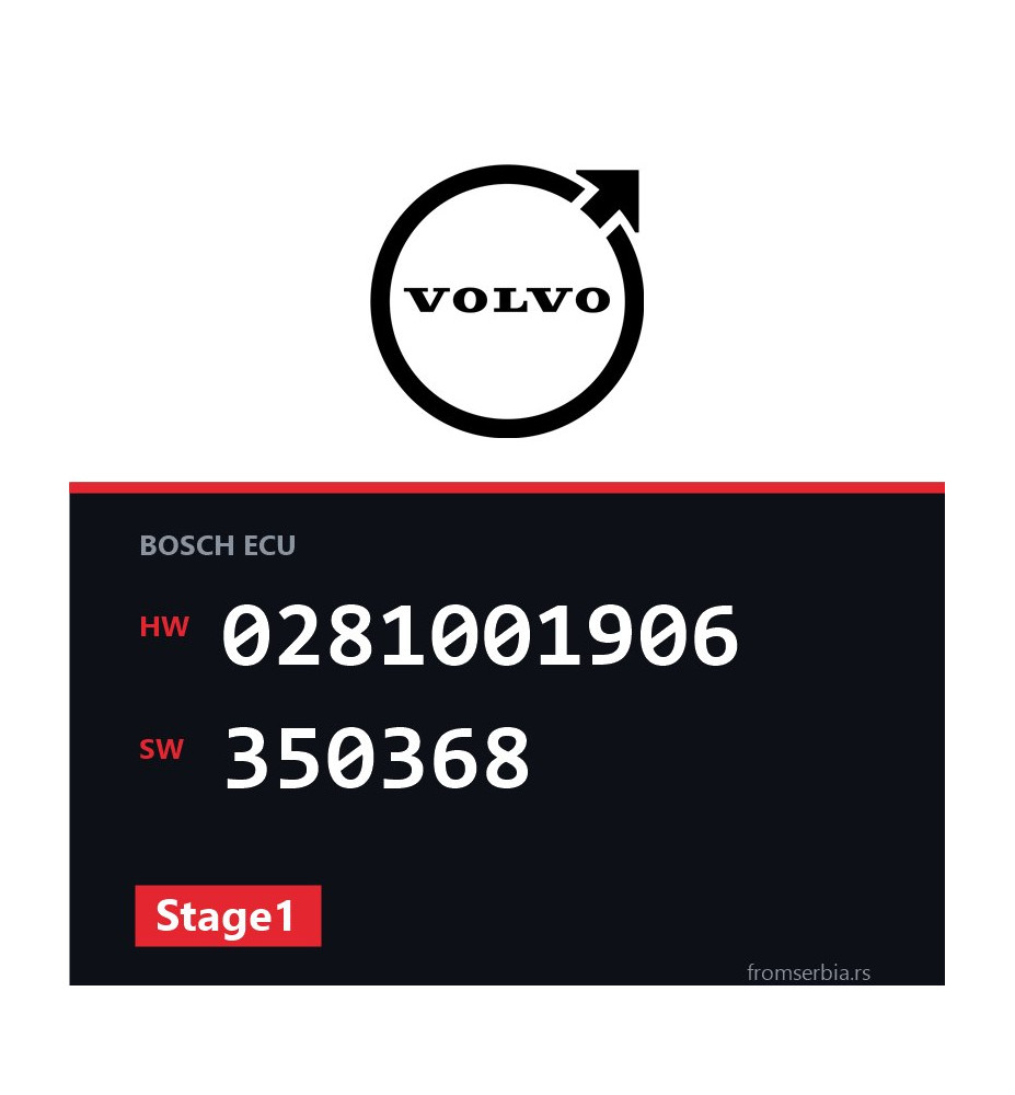 Volvo V40 0281001906 350368 Stage1 tuning file