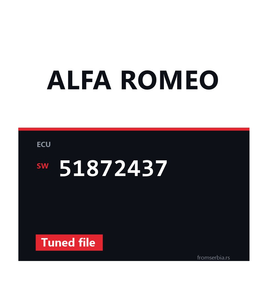 Alfa Romeo 1.4 51872437 Tuned file tuning file