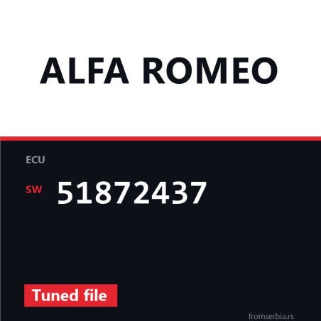Alfa Romeo 1.4 51872437 Tuned file tuning file