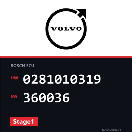 Volvo S60 0281010319 360036 Stage1 tuning file