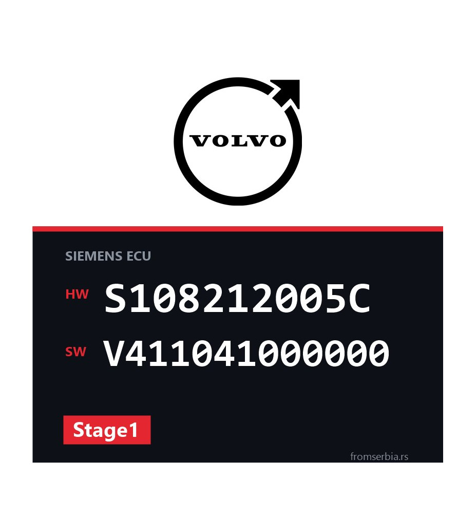 Volvo V40 S108212005C V411041000000 Stage1 tuning file