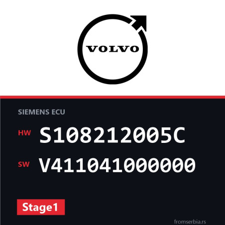 Volvo V40 S108212005C V411041000000 Stage1 tuning file