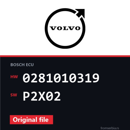 Volvo S60 0281010319 P2X02 original ECU file