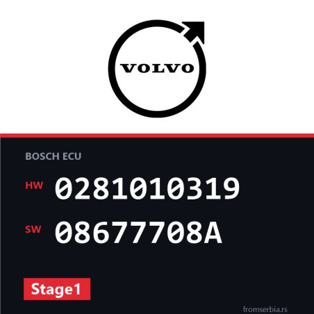 Volvo S60 0281010319 08677708A Stage1 tuning file