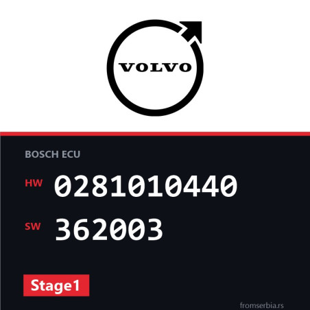 Volvo V40 0281010440 362003 Stage1 tuning file