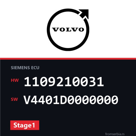 Volvo V40 1109210031 V4401D0000000 Stage1 tuning file