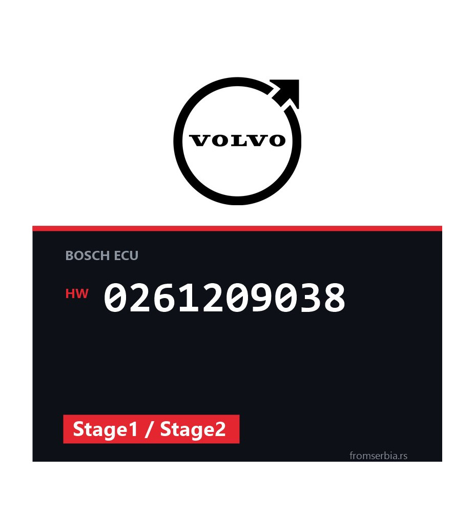 Volvo V50 0261209038 Stage1 / Stage2 tuning file
