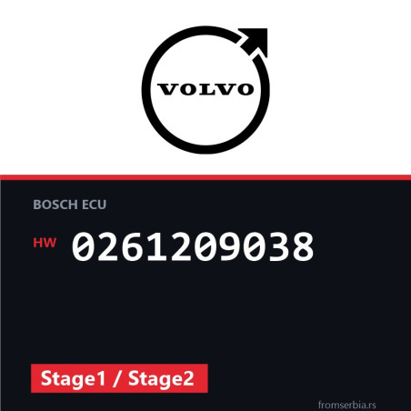 Volvo V50 0261209038 Stage1 / Stage2 tuning file