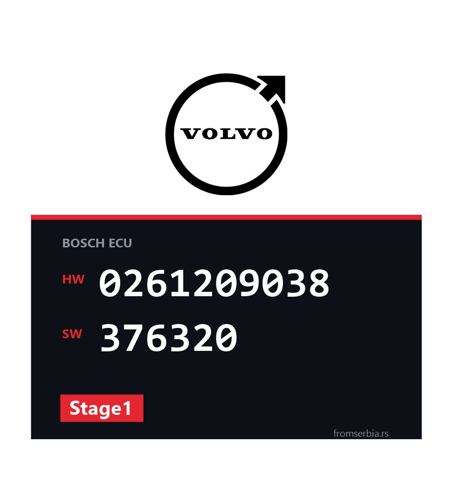 Volvo V50 0261209038 376320 Stage1 tuning file