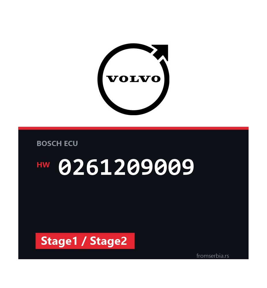 Volvo V70 0261209009 Stage1 / Stage2 tuning file
