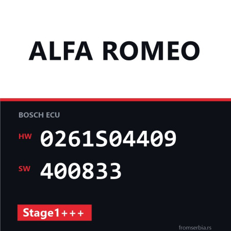 Alfa Romeo Mito 0261S04409 400833 Stage1+++ tuning file