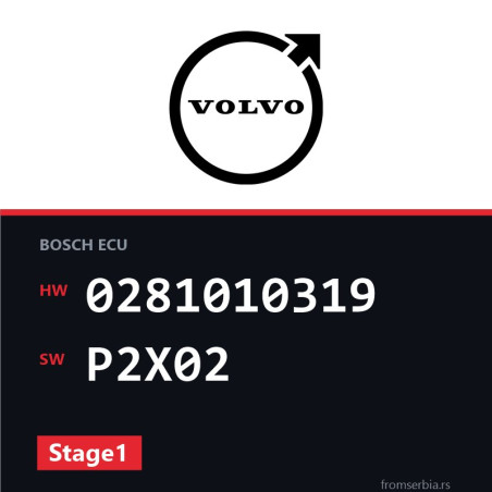 Volvo S60 0281010319 P2X02 Stage1 tuning file