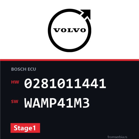 Volvo S60 0281011441 WAMP41M3 Stage1 tuning file