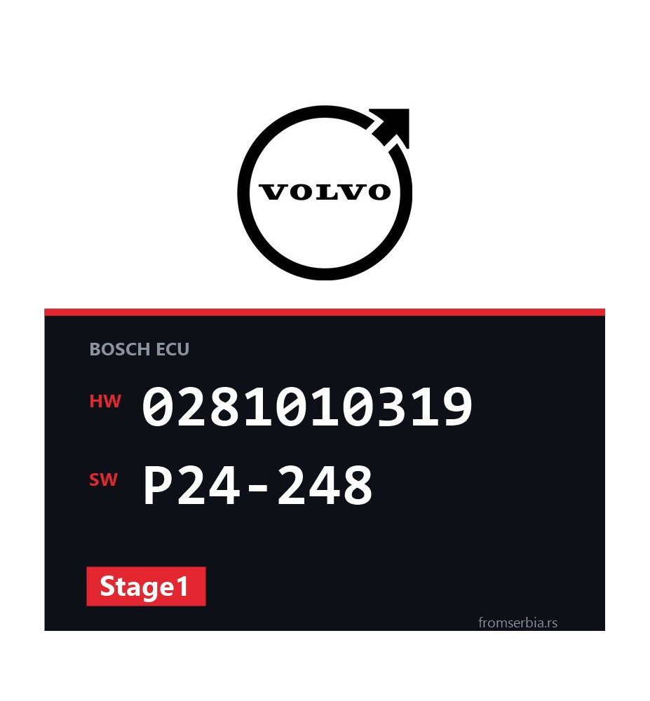 Volvo S60 0281010319 P24-248 Stage1 tuning file