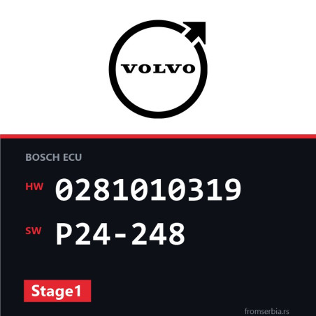 Volvo S60 0281010319 P24-248 Stage1 tuning file