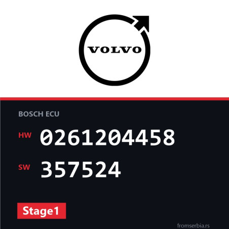 Volvo V70 0261204458 357524 Stage1 tuning file