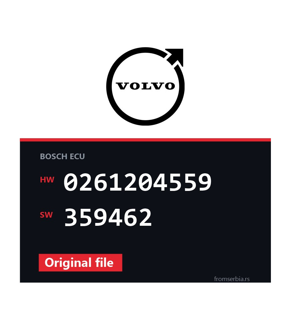 Volvo V70 0261204559 359462 original ECU file