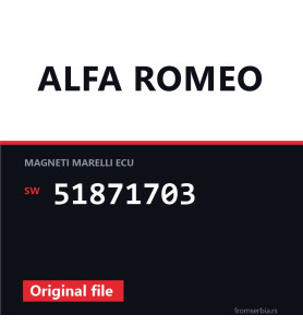 Alfa Romeo Mito 51871703 original ECU file