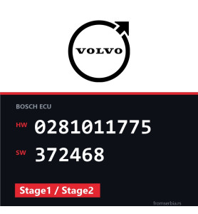 Volvo S40 0281011775 372468 Stage1 / Stage2 tuning file