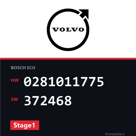 Volvo S40 0281011775 372468 Stage1 tuning file