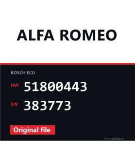 Alfa Romeo Spider 51800443 383773 original ECU file