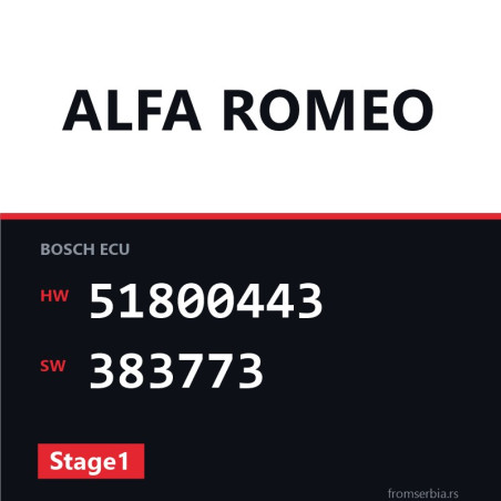 Alfa Romeo Spider 51800443 383773 Stage1 tuning file