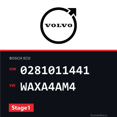 Volvo S80 0281011441 WAXA4AM4 Stage1 tuning file