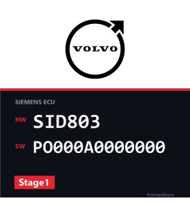 Volvo V50 SID803 PO000A0000000 Stage1 tuning file