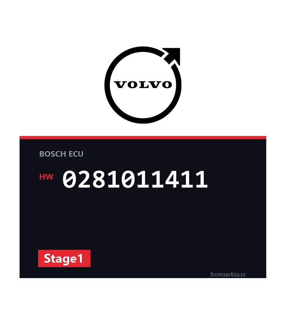 Volvo V70 0281011411 Stage1 tuning file
