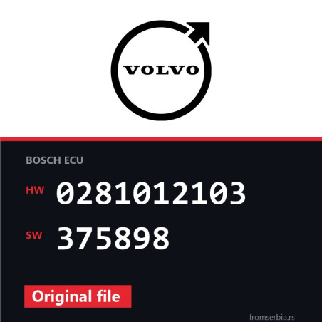 Volvo XC90 0281012103 375898 original ECU file