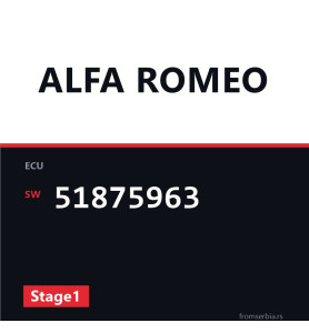 Alfa Romeo 1.4T 51875963 Stage1 tuning file