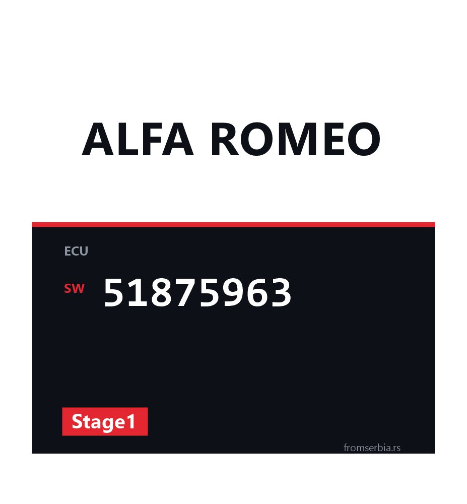 Alfa Romeo 1.4T 51875963 Stage1 tuning file